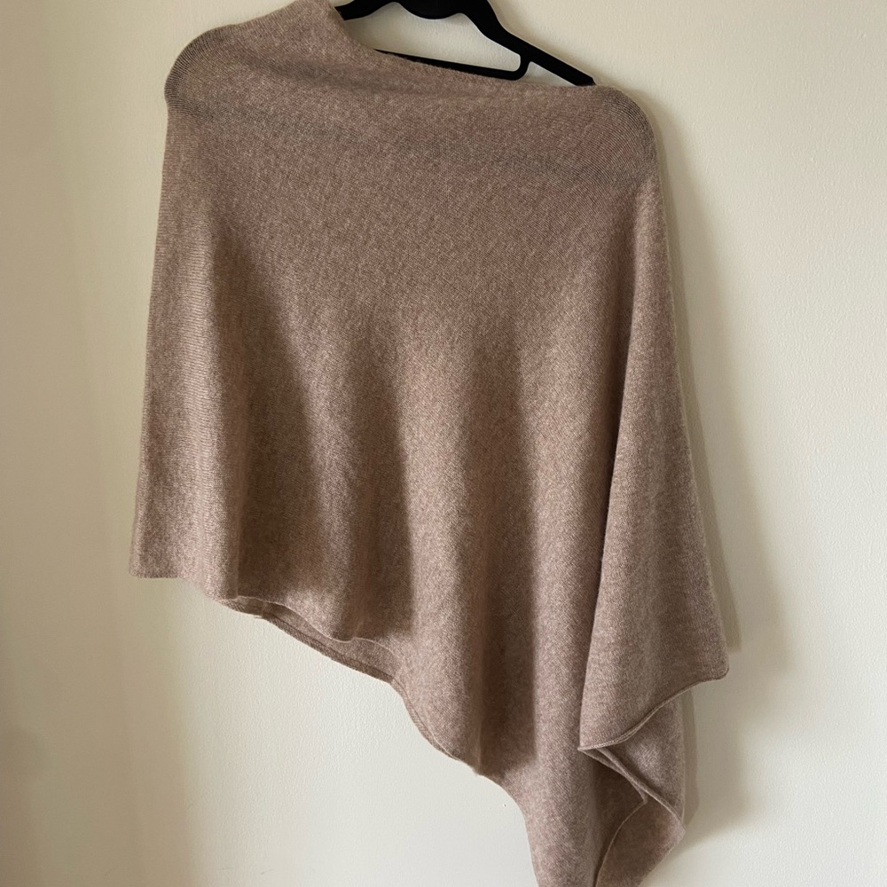 J crew Taupe Knit Poncho